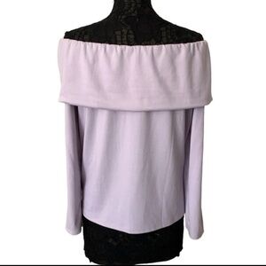 NWT Loft Off Shoulder 3/4 Sleeves Lavender Top Size